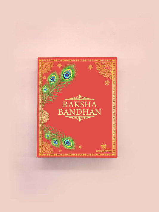 The Peacock Courtyard | Classic Rakhi Box in orange