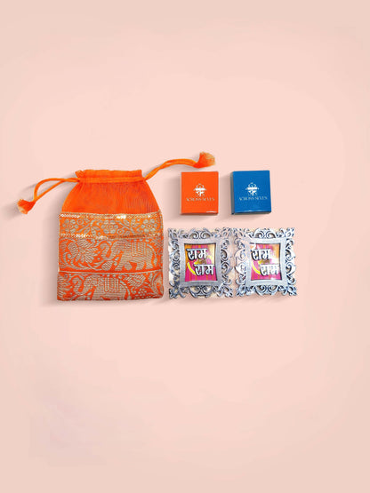 The Peacock Courtyard | Classic Rakhi Box in orange