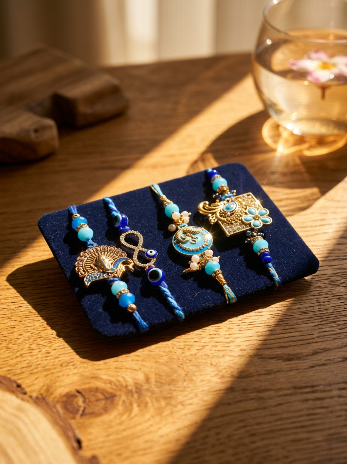 The Peacock Courtyard | Classic Rakhi Box in orange
